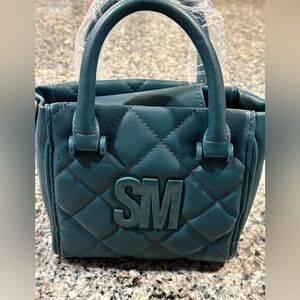 NWOT- Steve Madden faux leather, small tote/crossbody bag, color is emerald